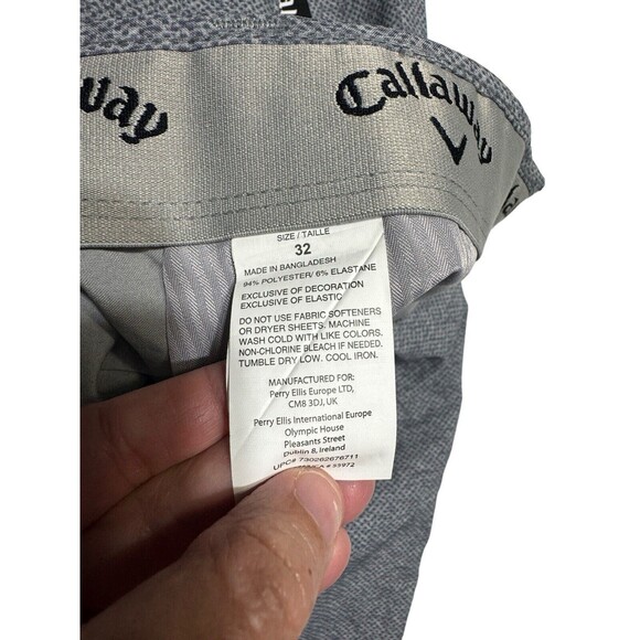 Callaway Men's Size 32 Opti-Dri Golf  Gray Design Active Waistband Short NWT - Picture 6 of 9